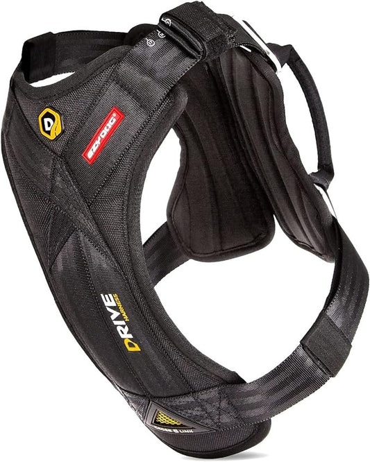 Ezydog Drive Dog Car Harness – Crash Tested and Certified (US-FMVSS 213) Dog Seat Belt Harness for Safe Travel, Adjustable with Padded Comfort (Medium)