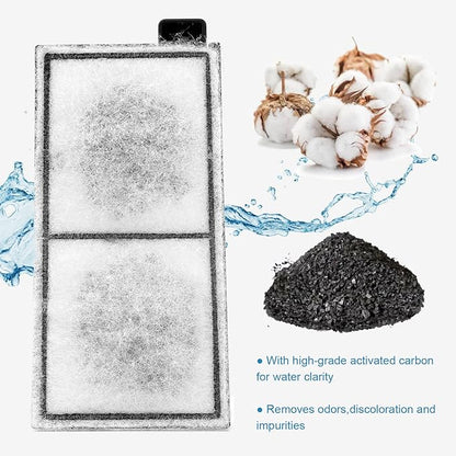 AQQA 8 Pack Aquarium Replacement Filter Cartridge Fish Tank Filter Cartridge for Aquarium Internal Filter (Large)