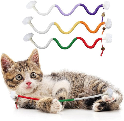 3pcs Safe Cat Rope Toy,Teeth Clean Toy for Cat, Cat Chew Toys for Indoor Cat,Kitten Interactive Toys