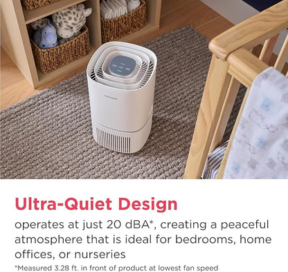 Frigidaire PureA300 HEPA Air Purifier for Small Bedrooms, Covers up to 850 Sq. Ft., 3-Stage Filtration, Energy Star Certification, Air Quality Monitoring, Smart Mode, Ultra Quiet, White