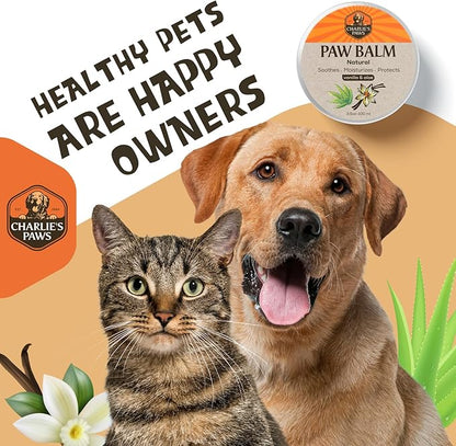 2 Pack Paw Balm 100% Natural Oil Aloe & Vanilla for Dog and Cat Paw Pad Balm Dog Nose Balm Paw Moisturizer Wax for Dog Pet Puppy Protect Dry Cracked Paw Foot Heals Restores Paw Elbows 3.5 Oz