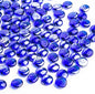 1 LB Blue Glass Marbles, Mini Flat Glass Beads~150 PCS for Vase Fillers, Floral Bottom Mancala Gems Pebbles Fish Tank Rocks for Table Aquarium,Home Decor Art Craft Supplies(0.5"~0.7")
