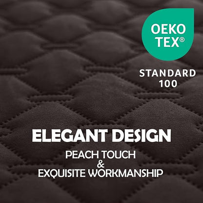 gogobunny 100% Double Sided Waterproof Dog Blanket Soft Pet Bed Cover Reversible Protect Furniture Couch Sofa Car for Puppy Large Dog Cat (Dark Coffee/Light Coffee, 82x120 Inch (Pack of 1))