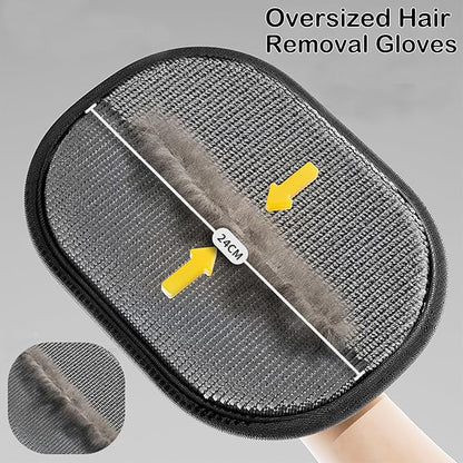 2 PCS Electrostatic Gloves Pet Hair Removal, 2025 New Upgrade Pet Hair Remover Glove Washable Reusable Dogs Cats Hair Gloves Animal Fur Removal Tool for Clothes Furniture Carpet Curtain Bed Sheets