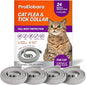 Flea and Tick Prevention Collars for Cats: Effective Pet Flea & Tick Treatment for Cats - Waterproof Adjustable Flea Tick Collars for Large & Small Cat, Outdoor Fleas Ticks Control for Kittens 4 Pack