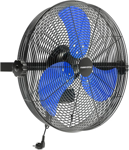 18 Inch Wall Fan Pro Series - 4900 CFM 3 Speed High Velocity Industrial Wall Mount Fans for Commercial, Residential, Warehouse, Covered Patio, Shop, Garage, Barn, Gazebo UL Safety Listed