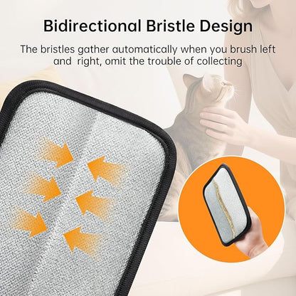 2 Pcs Static Pet Hair Removal Gloves, Reusable Electrostatic Pet Cat Dog Hair Remover Grooming Gloves Brush Tool for Couch, Furniture, Carpet, Car Seat