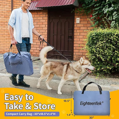 EighteenTek XLarge 2-in-1 Pop up Dog Playpen, Assembly-Free, with Leakproof Pet Pee Pads,Portable Foldable Cat Tent Enclosure Indoor Outdoors Puppy Kittens Small Animals Crates (M, 72" Lx36 Wx24 H)