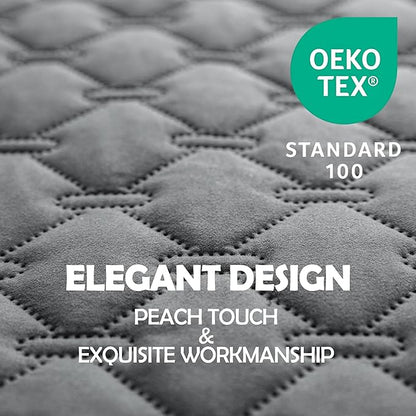 gogobunny 3X Stronger Waterproof Pet Blanket, Scratch Proof Furniture Protector for Dogs Cats, Reversible Cover 30x70 Inch, Dark Grey/Light Grey