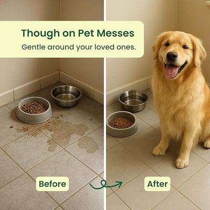 Good Natured Brand All-Purpose Cleaner Concentrate + 16 oz Bottle | Multi-Surface Cleaner | Natural Lemon Essential Oil | Multipurpose Cleaner All Surfaces | Lemon Love | 4oz makes 64oz