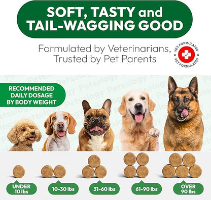 Flea and Tick Prevention for Dogs Pills - Natural Dog Flea & Tick Control - 170 Soft Chewables - Oral Defense Treatment for Dogs Supplement - Vet Formulated Chews - All Breeds & Ages - Made in USA