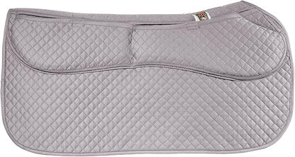 ECP Equine Comfort Products Thermoregulating Western Saddle Pad, Machine Washable Contoured Fit, Water Absorbing, Therapeutic, Shock Absorbing with Adjustable Memory Foam Shims