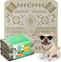 FXW Washable Pee Pads for Dogs, Puppy Pads with Super Absorbent, Specifically Designed for Potty Training, 35" Square, Khaki Geometric, 2 Packs