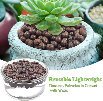 5 lbs Clay Pebbles for Plants, 8-12 mm Leca Clay Balls for Indoor Plants, Orchid Potting Mixes, Hydroponic Growing, Aquaponics, Potted Top Dressing and Drainage