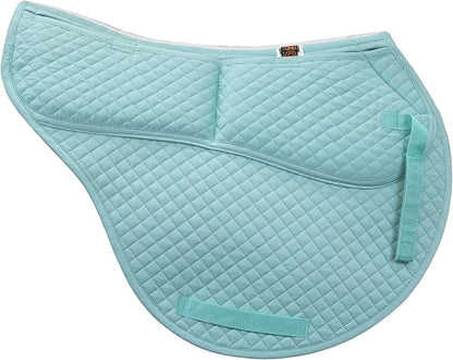 ECP Equine Comfort Products All-Purpose Contoured Correction Saddle Pad with Adjustable Memory Foam Inserts for Custom Support, Non-Slip, Shock Absorbing, 22” Spine, 19.5” Drop