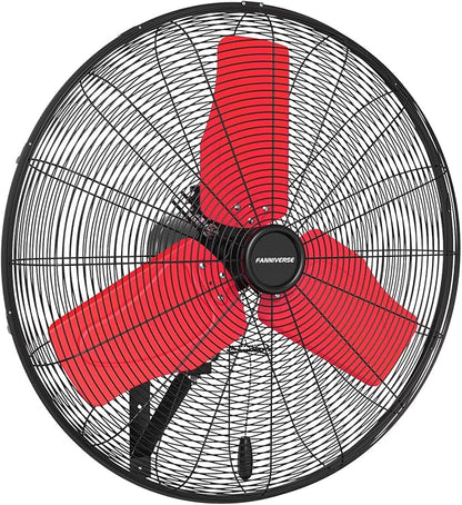 24 Inch 9500 CFM Waterproof Wall Fan Pro Series - Outdoor High Velocity Wall Mount Fan with Enclosed Motor for Residential, Warehouse, Patio, Shop, Garage, Barn UL Safety Listed