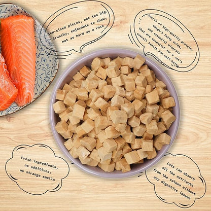 Freeze Dried Cat Treats - 100% Salmon Grain Free Raw - Natural Balance Limited Ingredient High Protein Cat Snacks 115g/4.1oz - Picky Eater Challenger