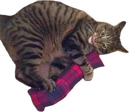 15" Cat Kicker Toy with Refillable Catnip Pocket (Red Flannel) - Filled with 1 oz Premium Canadian Catnip