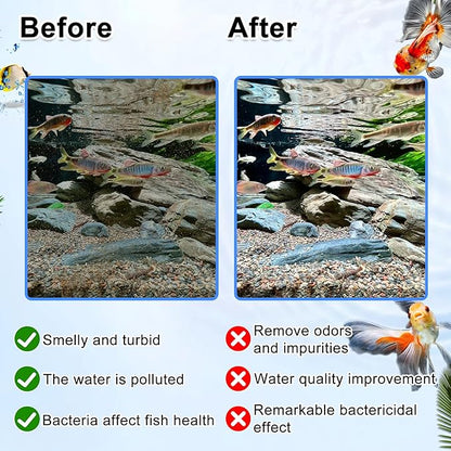 5 Pack Large Replace Filter Cartridge for Whisper EX Filter, Fish Tank Carbon Filter Cartridges for Aquarium, Compatible with Whisper EX30/EX45/EX70 Filters