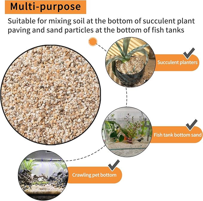 5lb Mixed Sand Rocks Pebbles Pumice Potting Soil Amendment Succulent Cactus Bonsai Gritty Rock Decorative Gravel for Succulents, Bonsai, Vase Fillers,Terrarium Plants