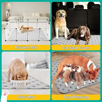 5 Pack Large 36"X41"Washable Pee Pads for Dogs Super Absorbent Dog Training Pads Non-Slip Waterproof Pet Training Pads Mats Whelping Pads for Dogs Cats Puppy