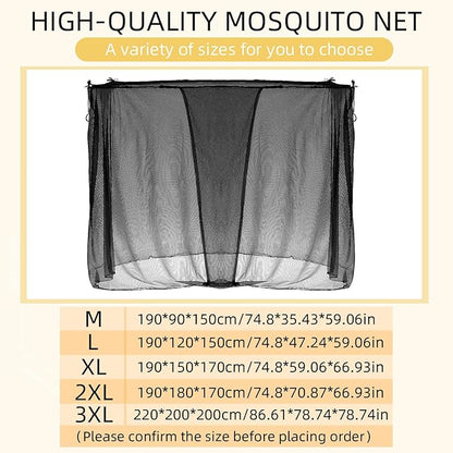 4 Corners Mosquito Net for Mosquiteros para Camas Bed Canopies Netting Bed Drapes Rectangular Mosquito Mesh for Camping Home Outdoor Travel(Black,L78 X W71 X H67 Inch,Opening)