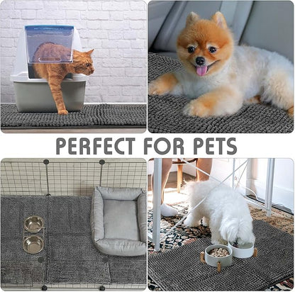 Amylove 4 Pcs Guinea Pig Cage Liner Guinea Pig Bedding Washable Fleece Pee Pads Reusable Small Animals Training Mat Small Animal Sleeping Bed for Bunny Hamster(Dark Gray,16 x 24 Inch)