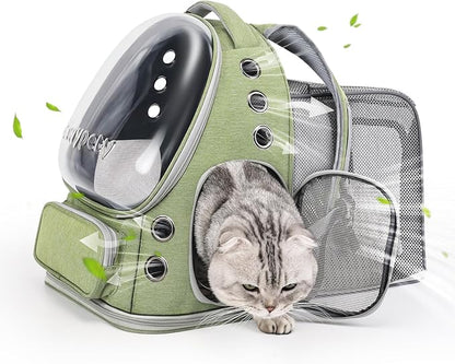 Expandable Cat Backpack,Cat Bubble Backpack Carrier for Carrying Cats, Pets and Small Dogs,Airline-Approved,Designed for Travel, Hiking, Walking,Car