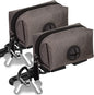 Dog Waste Bag Dispenser Pet Poop Bags Holder for Doggie Waste Bags Dispensers Soft Fabric Zipper Small Doggy Puppy Pouch for Leash Accessory Attachment with Carrier,2PC Grey