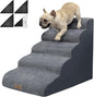 5-Step Dog Stairs for 30 Inch High Beds & 20-30 Inch Couch Bed, Non-Slip Balanced Indoor Pet Ramp Stairs for Small Old Large Dogs Cats to Get on Bed 30D