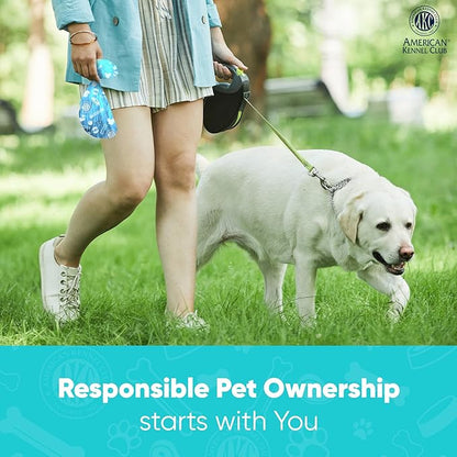 AKC Dog Poop Bags - Leak Proof Pet Waste Bags - 16 Refill Rolls - Lavender Scent - 240 Count (Toy Print)