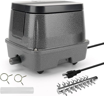 AquaMiracle Linear Air Pump, 635/950/1600/4000GPH Pond Bubbler Septic Air Pump, Energy-Efficient Pond Aerator for Outdoor Ponds, Aquariums, Hydroponics, Waste Treatment