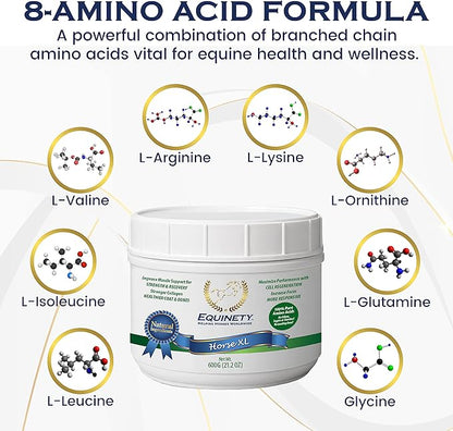100-Day Supply Horse XL Supplements – Horse Care Weight Gain Supplement W/ 8 Amino Acids - No Soy or Sugar Coat Defense for Horses - Joint Supplement, Equine Supplies & Hoof Supplements