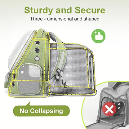 Expandable Cat Backpack,Cat Bubble Backpack Carrier for Carrying Cats, Pets and Small Dogs,Airline-Approved,Designed for Travel, Hiking, Walking,Car