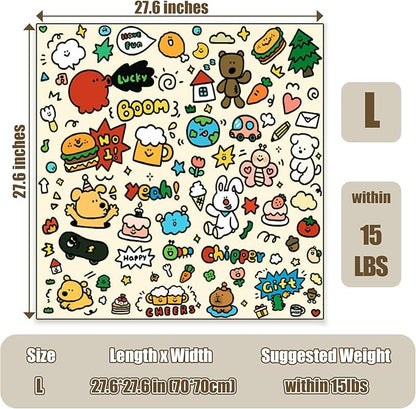 27.6" Cat Grooming Wrap Cat Wrap for Cutting Nails Cat Restraint for Nail Clipping Cat Swaddle Wrap Cat Burrito Wrap L(Within 15lbs) Anti-Scratch Anti-Escape Multifunctional Pet Tool