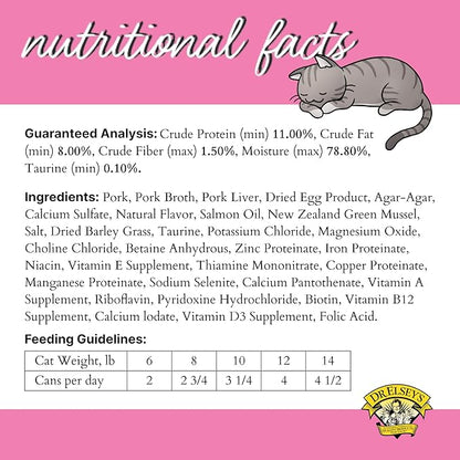 Dr. Elsey's cleanprotein Original Pork Recipe Wet Cat Food, (Pack of 24), 5.3oz Cans