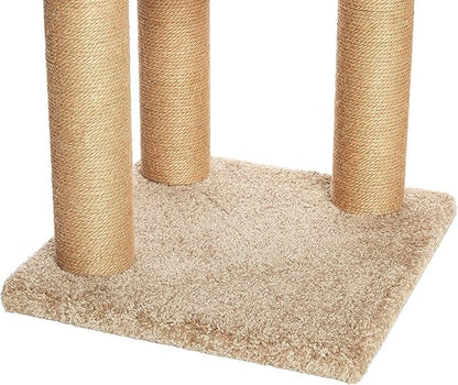 Amazon Basics Cat Tree - Indoor Cat & Kittens Multi-Level Climbing Activity Tower with Scratching Posts, Medium (31.5"H) - Beige