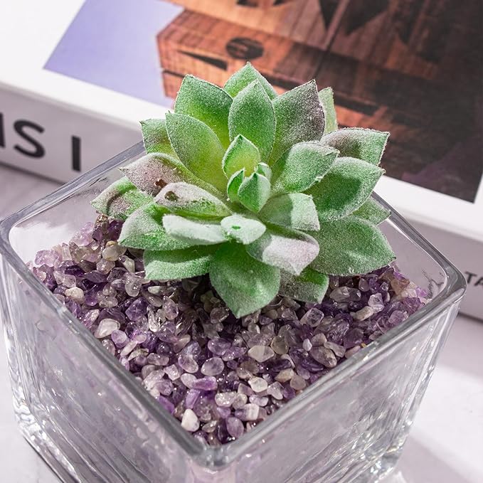 Amethyst Crushed Stone Natural Tumbled Healing Crystal Chips Bulk, 0.88 Lb Crushed Crystal Quartz Irregular Shaped for Decorative Fish Tank Vase Fillers Aquarium Gravel Rocks