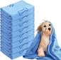 8 Pcs Dog Towels Pet Bath Drying Towels 55 x 28 Inches Large Absorbent Microfiber Quick Fast Drying Soft Beach for Lightweight Cat and Puppy Shower Essentials Cleaning Accessories(Blue)