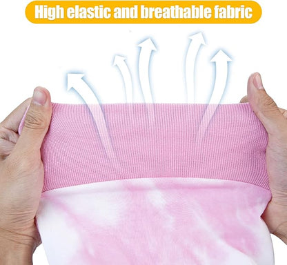 Dog Onesie Suit for Medium Large Dogs Recovery Suit Tie Dye Pajamasfor Abdominal Wounds,Shedding, Prevent Licking L Pink2