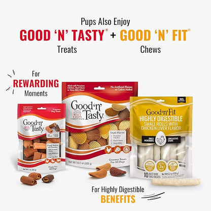 Good ‘n’ Fun Triple Flavor Kabobs Chews for All Dogs, 24 Ounces, Treat Your Dog to Chews Made from Beef Hide, Real Chicken, Pork Hide, Duck and Chicken Liver