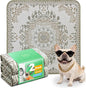 FXW Washable Pee Pads for Dogs, Puppy Pads with Super Absorbent, Specifically Designed for Potty Training, 35" Square, Boho, 2 Packs