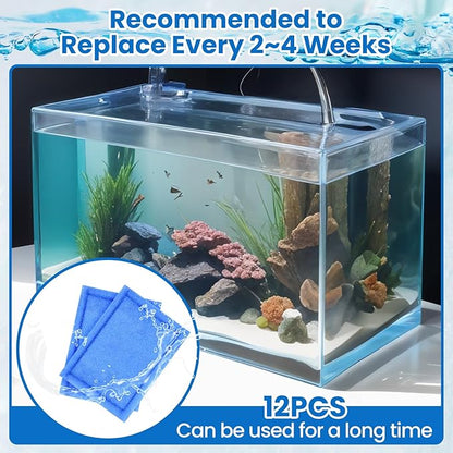 12 Pcs 10-20 Gallon Aquarium Filter Replacement for EZ-Change #2, Fish Tank Filter Cartridge for Aqua-Tech Brand 10 to 20 Power Filters for Healthier Fish