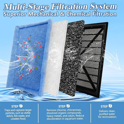 Aquarium Filter Cartridge for Fish Tank: 30-Pack for Rite-Size C & EZ-Change #3 Replacement Cartridge Compatible with Marineland Penguin PRO 275/375 & Original 200/350 & Aqua-Tech Filter 20-40/30-60