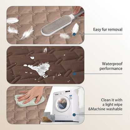 gogobunny 100% Double Sided Waterproof Dog Blanket Soft Pet Bed Cover Reversible Protect Furniture Couch Sofa Car for Puppy Cat Kids (Dark Chocolate/Light Chocolate, 30x80 Inch (Pack of 1))