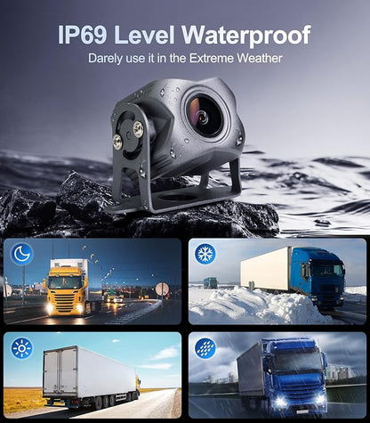 6-Channel Dash Cam 1080P Backup Camera System with 10.33 Inch Touch Parking Monitor,DVR Recording Back Up Camera for RV/Truck/Trailer/Van/SUV/Cars,Wireless Carplay/Android Auto/WiFi/Bluetooth/FM Radio