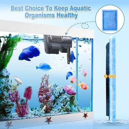 8/16/32 Pack Rite-Size B Filter Cartridges Compatible with MarineLand Penguin PRO Power Filters 100/125/175 & Original Penguin Power Filter 150 - Rite-Size B Replacement Filter Cartridges