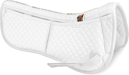 ECP Equine Comfort Products Adjustable Shock Absorbing Memory Foam Half Saddle Pad, Injury Prevention & Pressure Relief, Customizable Fit, Breathable for All Riding Styles