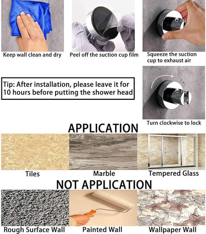 G-Promise Dog Shower Sprayer Attachment for Fast and Clean Pet Showering, Multifunctional Shower, Metal Diverter, 118 Inch Extra Long Hose, No Drill Hook, Dog Washing-Bathroom (Chrome)