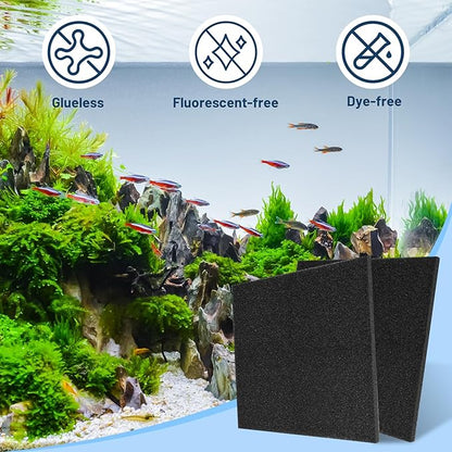 Aquarium Filter Sponge, Aquarium Filter Foam for Mechanical Filtration, Traps Large Debris & Filters Water, Cut to Fit Fish Tanks, Ponds, Turtle Tanks, Salt & Freshwater, 20x20x1 in, 20PPI